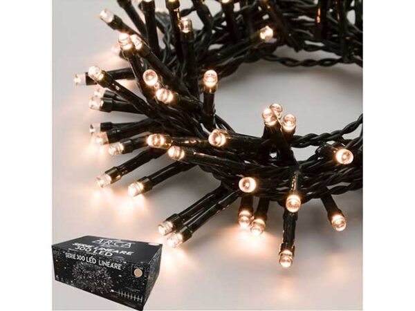 Stringa 1000 LED Bianco Freddo 40 Metri Cavo verde con giochi di luce